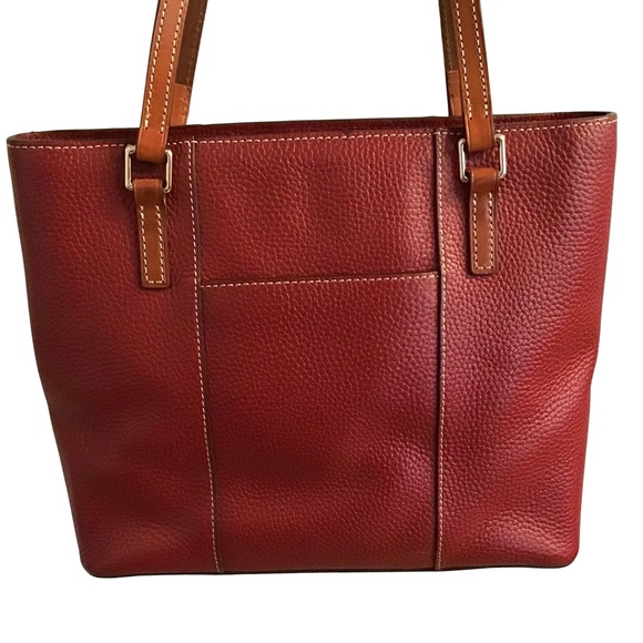 Dooney & Bourke Tote Shoulder Bag Purse red wine color - Picture 3 of 8